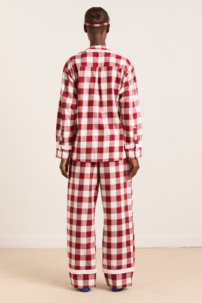 Damson Madder Antonella Pj Set - Burg Gingham