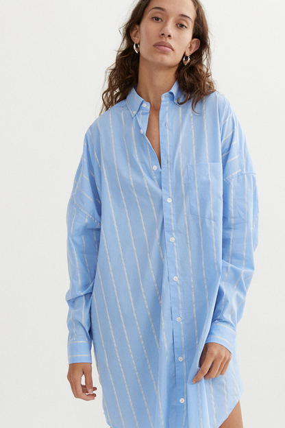 BLANCA Cassian Shirt Dress in Blue