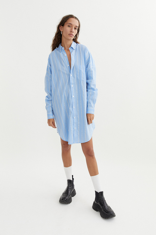 BLANCA Cassian Shirt Dress in Blue
