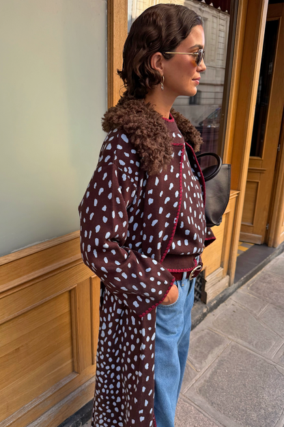 Never Fully Dressed Chocolate Deer Long Cardigan