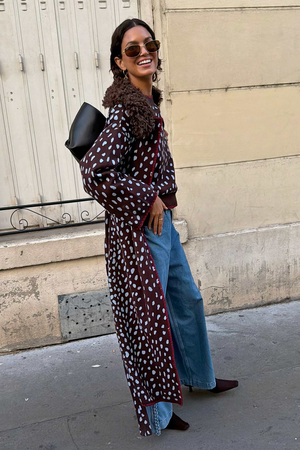 Never Fully Dressed Chocolate Deer Long Cardigan