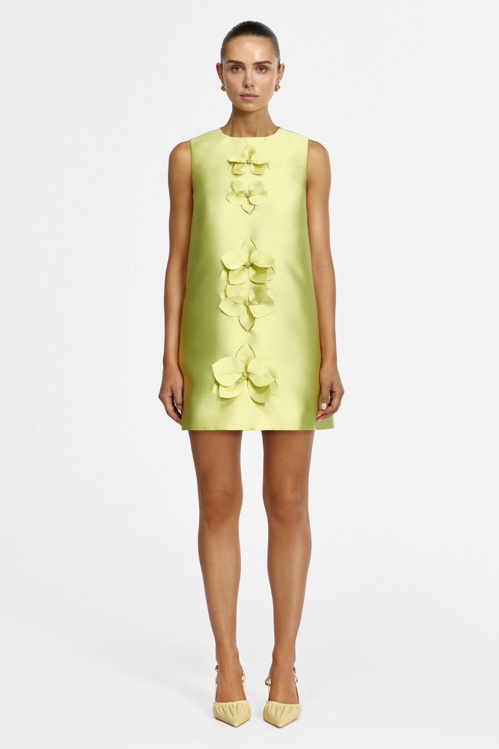 Acler Medora Mini Dress - Limeade
