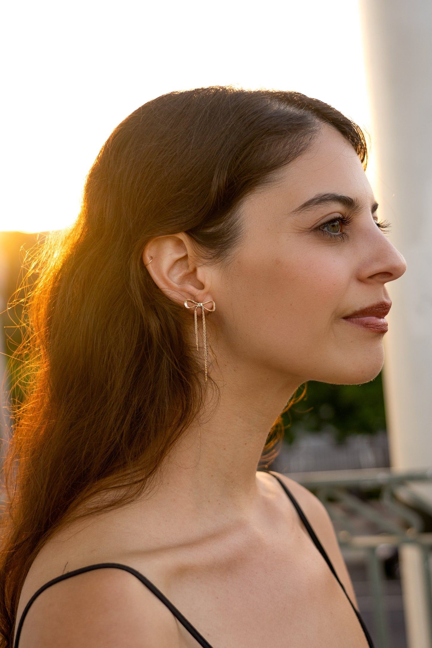 Disco Bow Stud Earrings