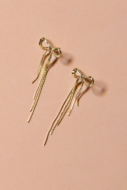 Disco Bow Stud Earrings