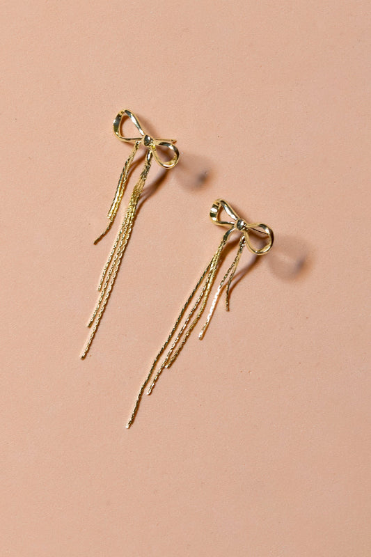 Disco Bow Stud Earrings