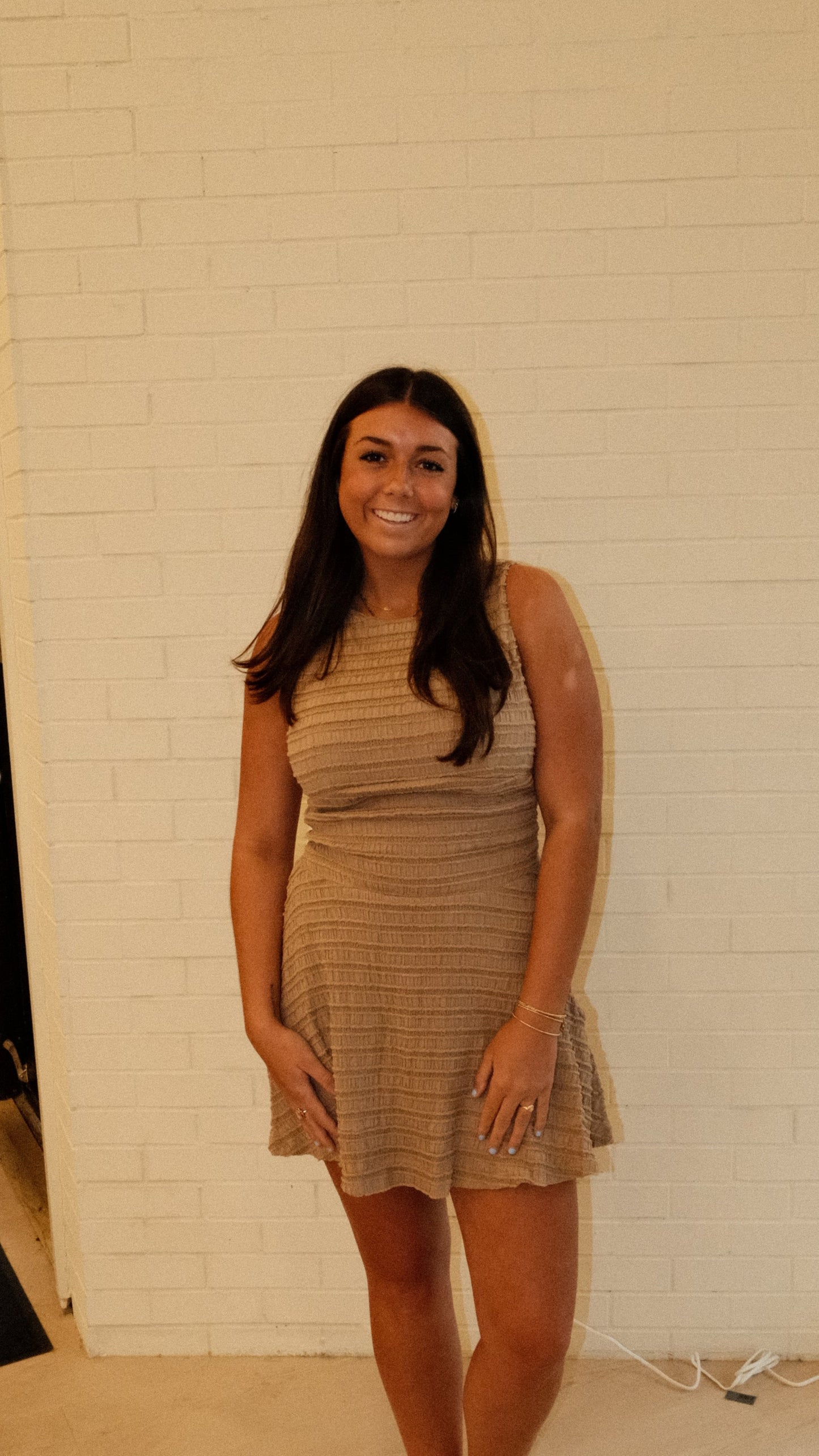Sovere Linea Mini Dress in Mocha