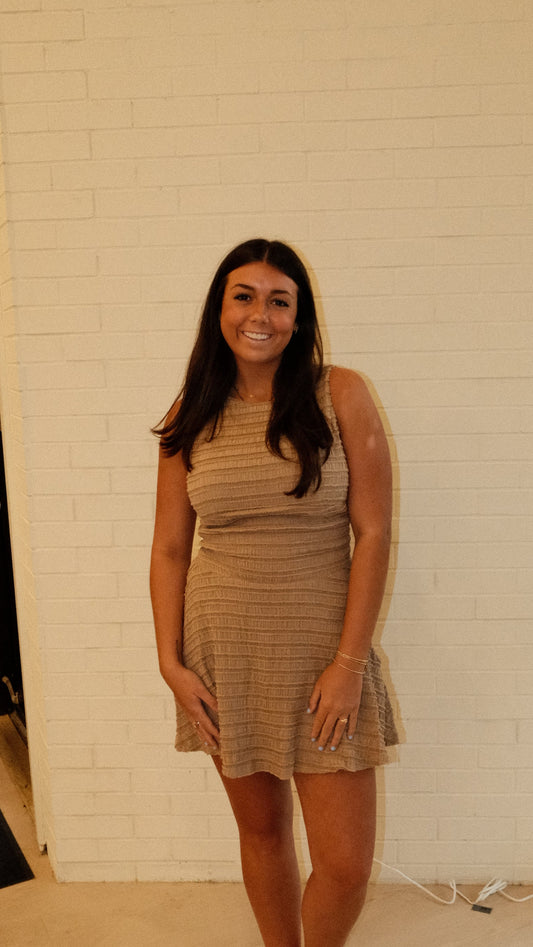 Sovere Linea Mini Dress in Mocha