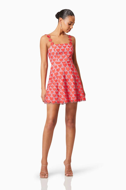 Elliatt Heartthrob Mini Dress In Red