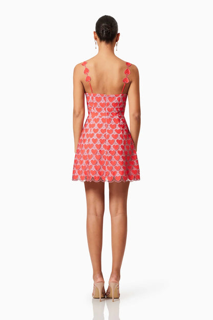 Elliatt Heartthrob Mini Dress In Red