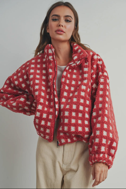 Barn Sherpa Jacket - Red