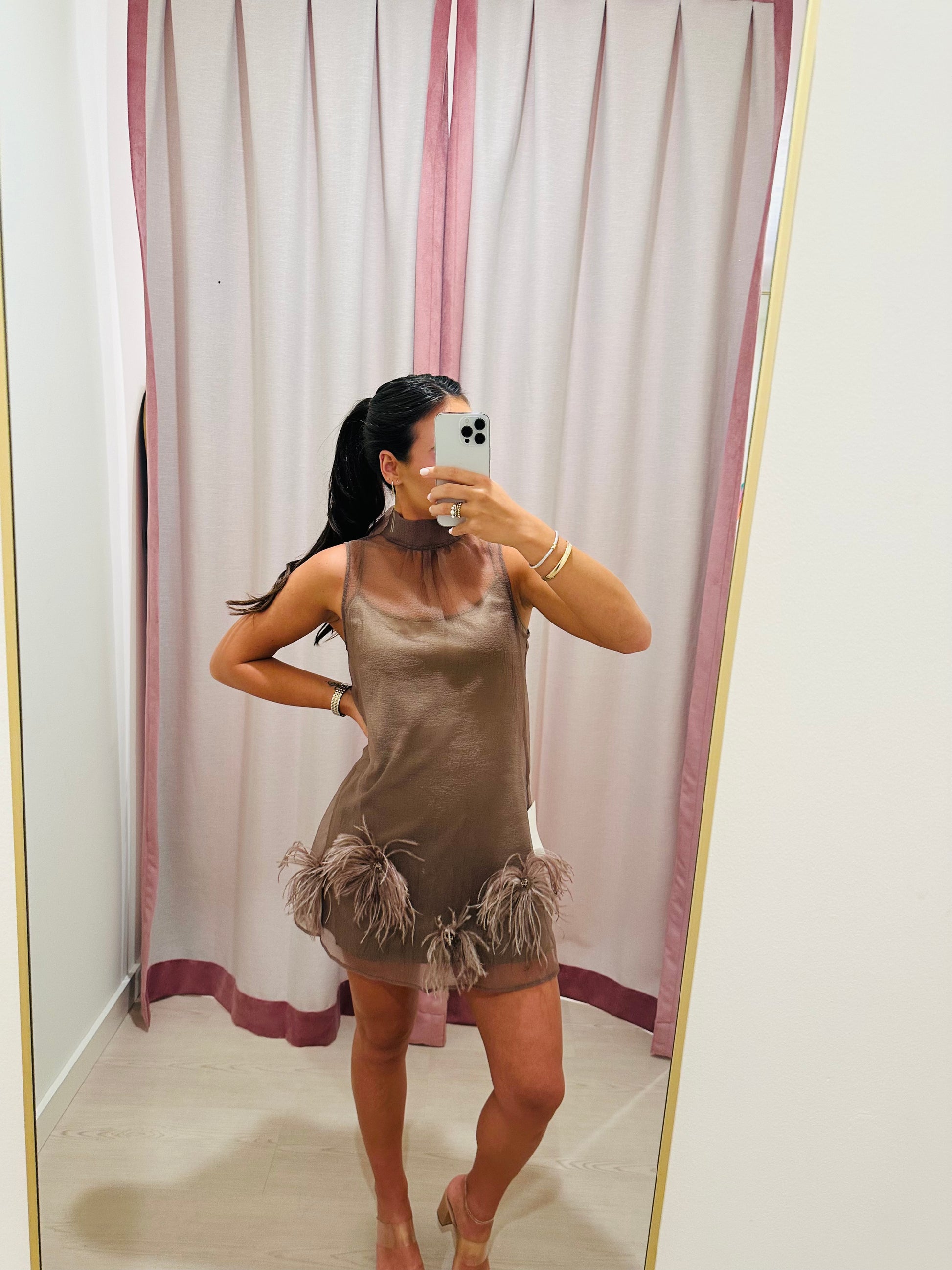 staud albee mini dress Staud beaded Albee Mini Dress - Pink
