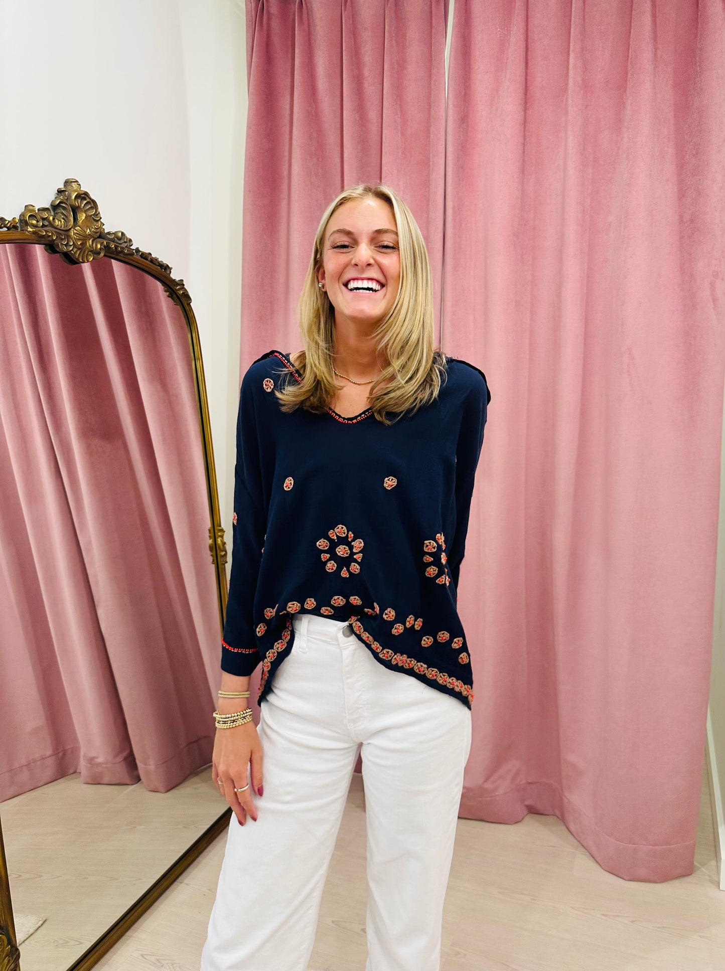 The Great Beaded Vintage Sailor Top