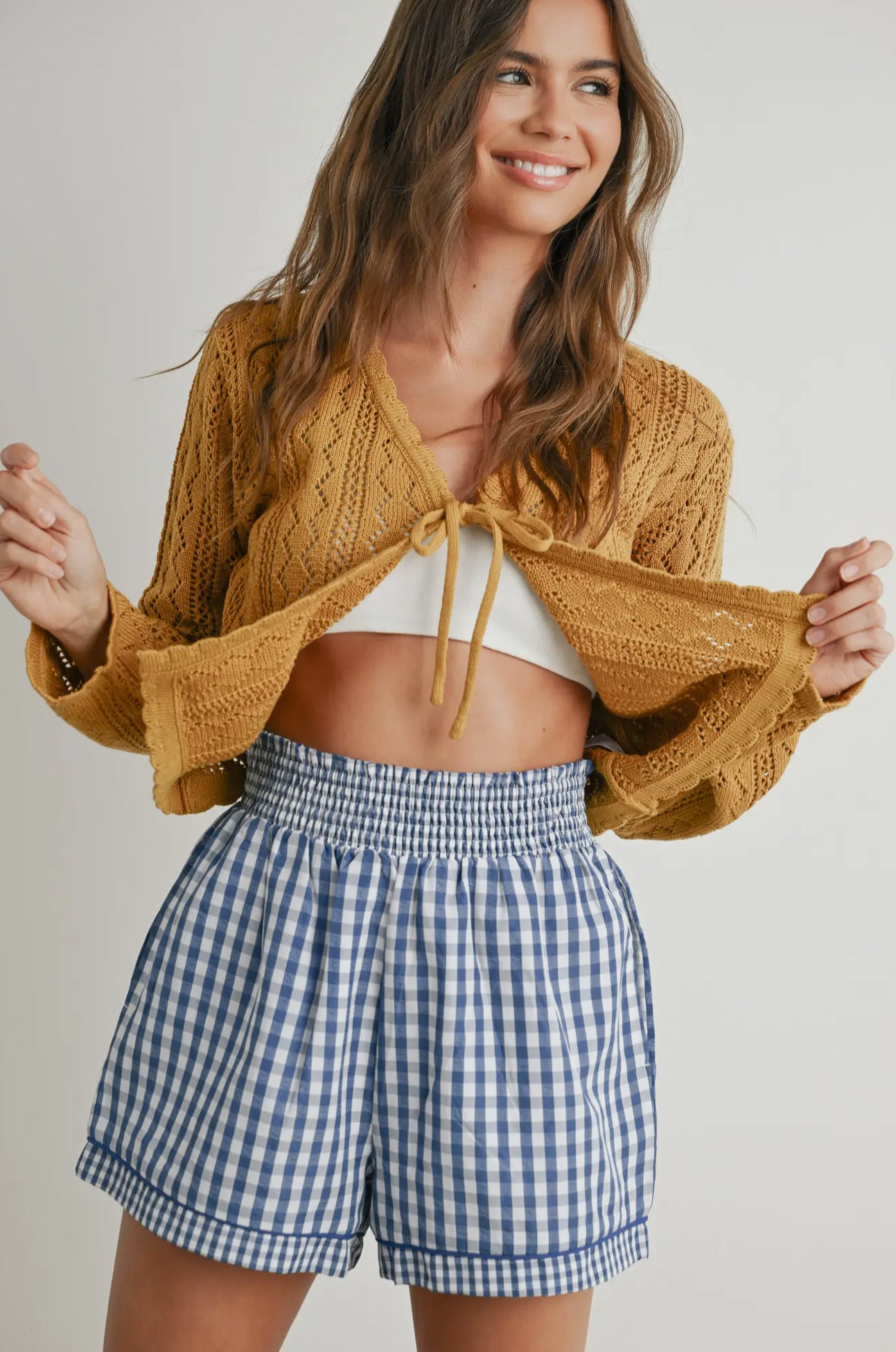 Gingham Blue Shorts