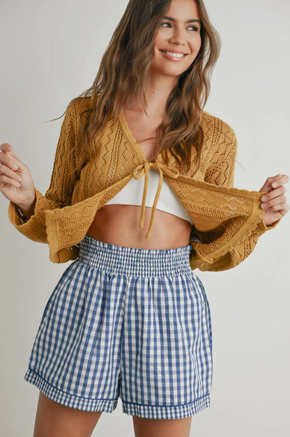 Gingham Blue Shorts