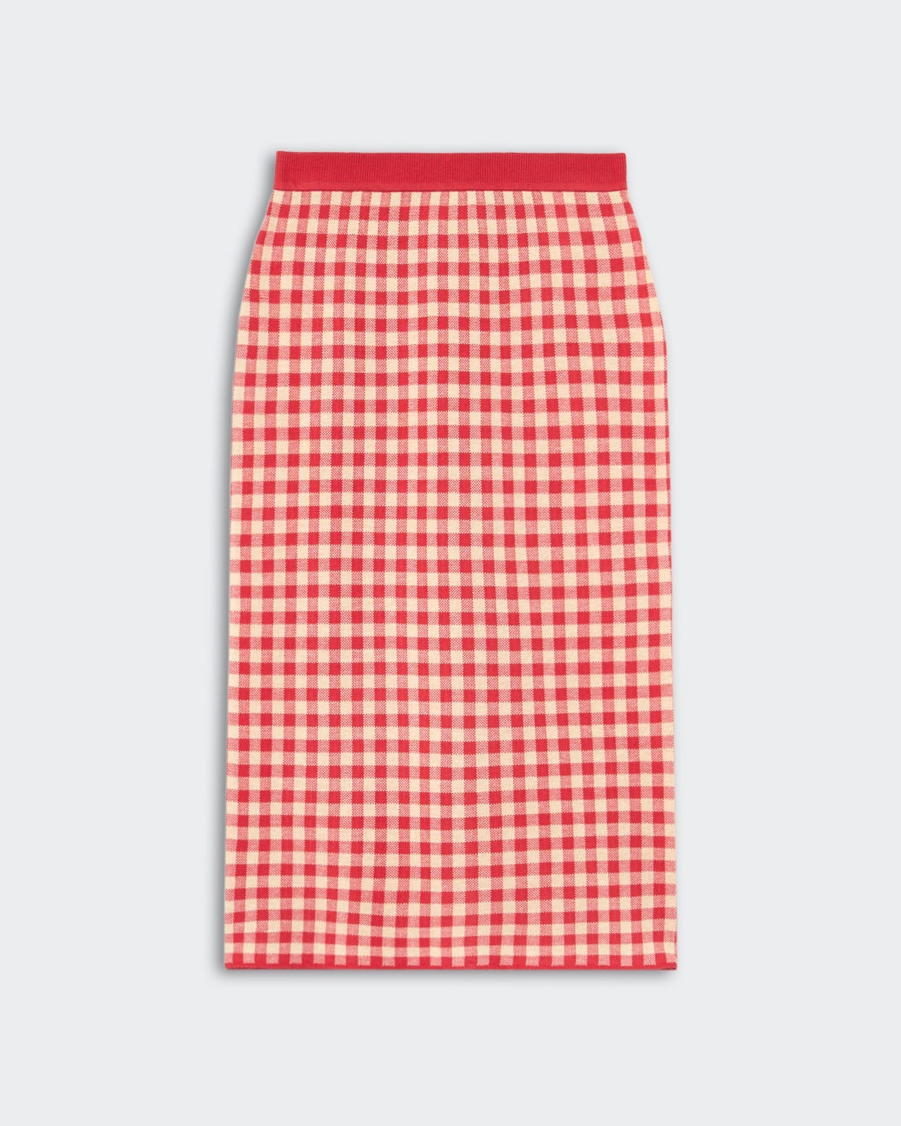 Guest in Residence Gingham Long Skirt - Scarlet