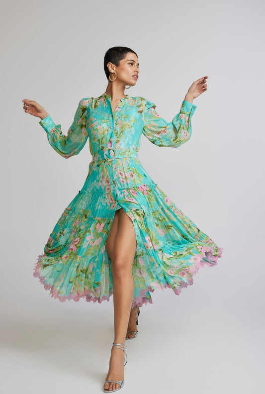 HEMANT & NANDITA AZRA LONG SHIRT DRESS