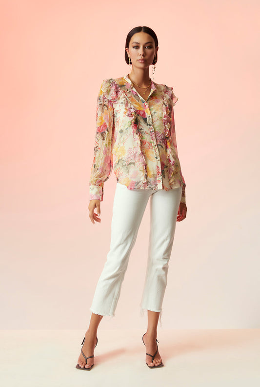Hemant & Nandita Charu Shirt Crinkle Chiffon