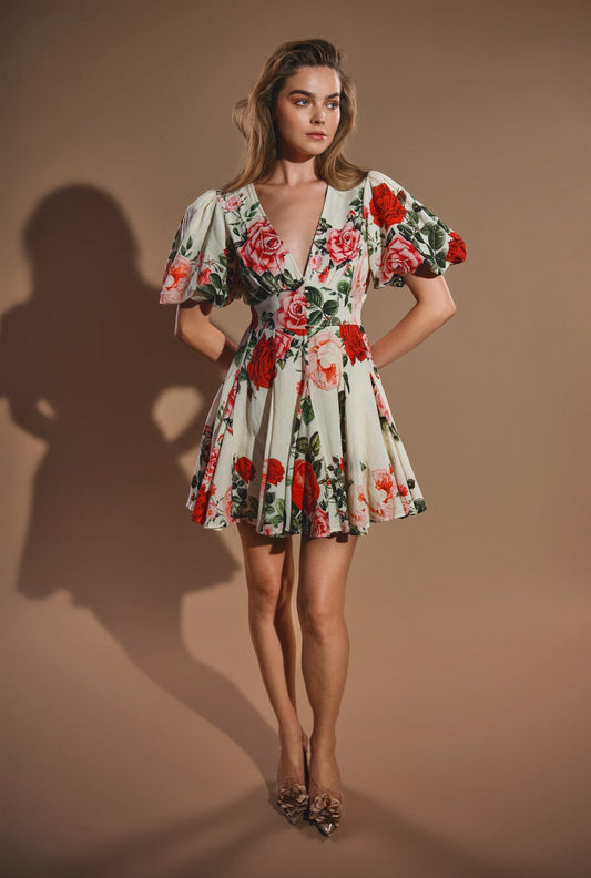 Hemant & Nandita Linen Short Dress