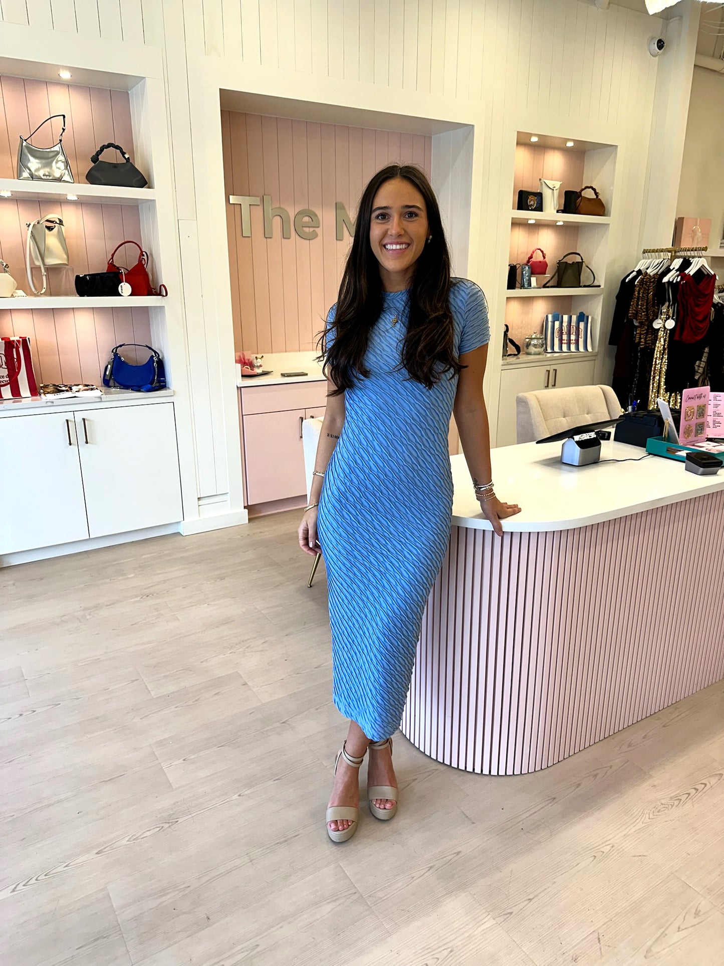 Amanda Uprichard Rosaria Dress - Blue Amanda Uprichard Rosaria Dress - Blue