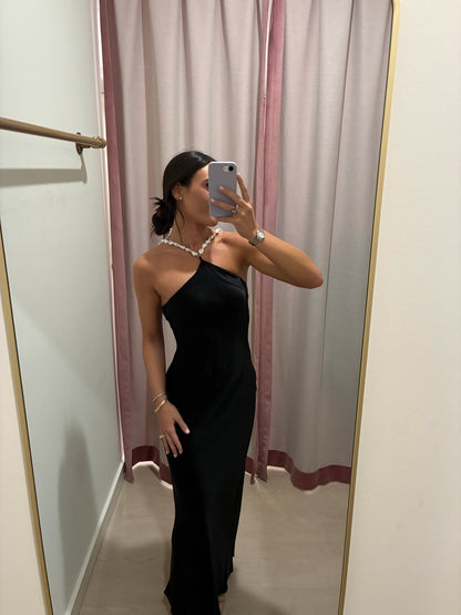 STAUD Cadence Black Dress
