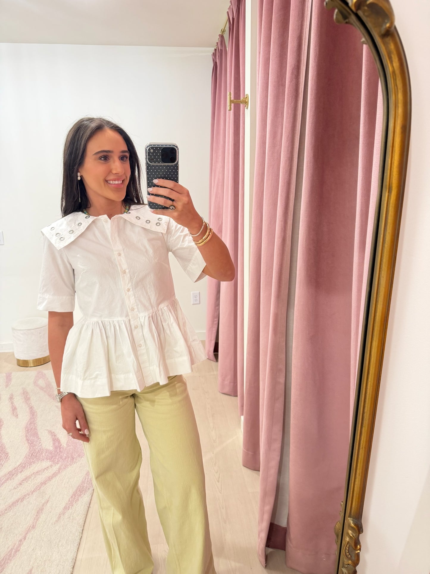 Damson Madder Cyrus Eyelet Blouse