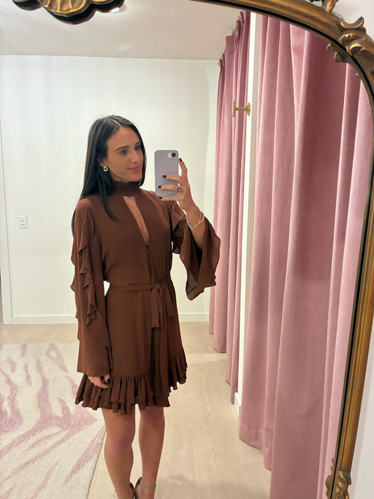 Alexis Giovanna Dress - Burnt Sienna