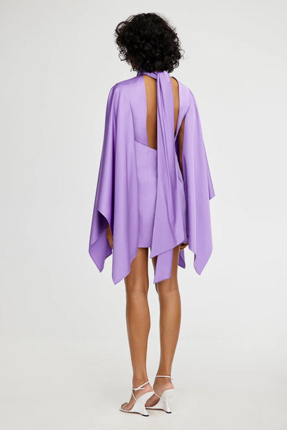 ADRIANA LONG SLEEVE MINI DRESS Lilac