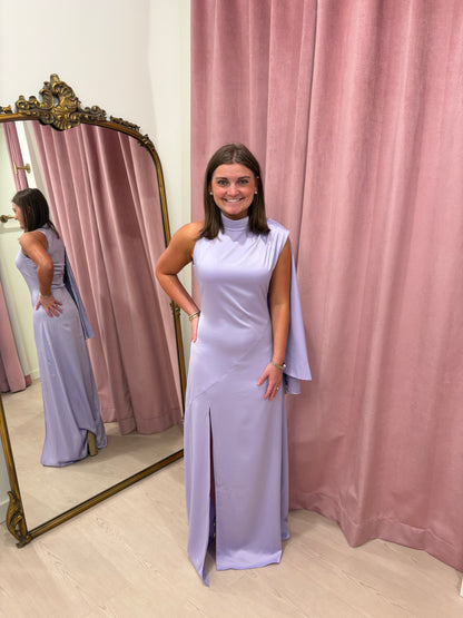 elliatt faith maxi dress Faith Deep Neckline Maxi Dress In Purple