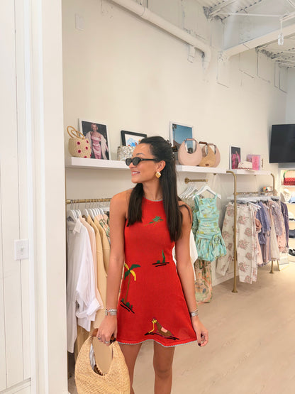 Staud Marea Dress - Riviera Flame