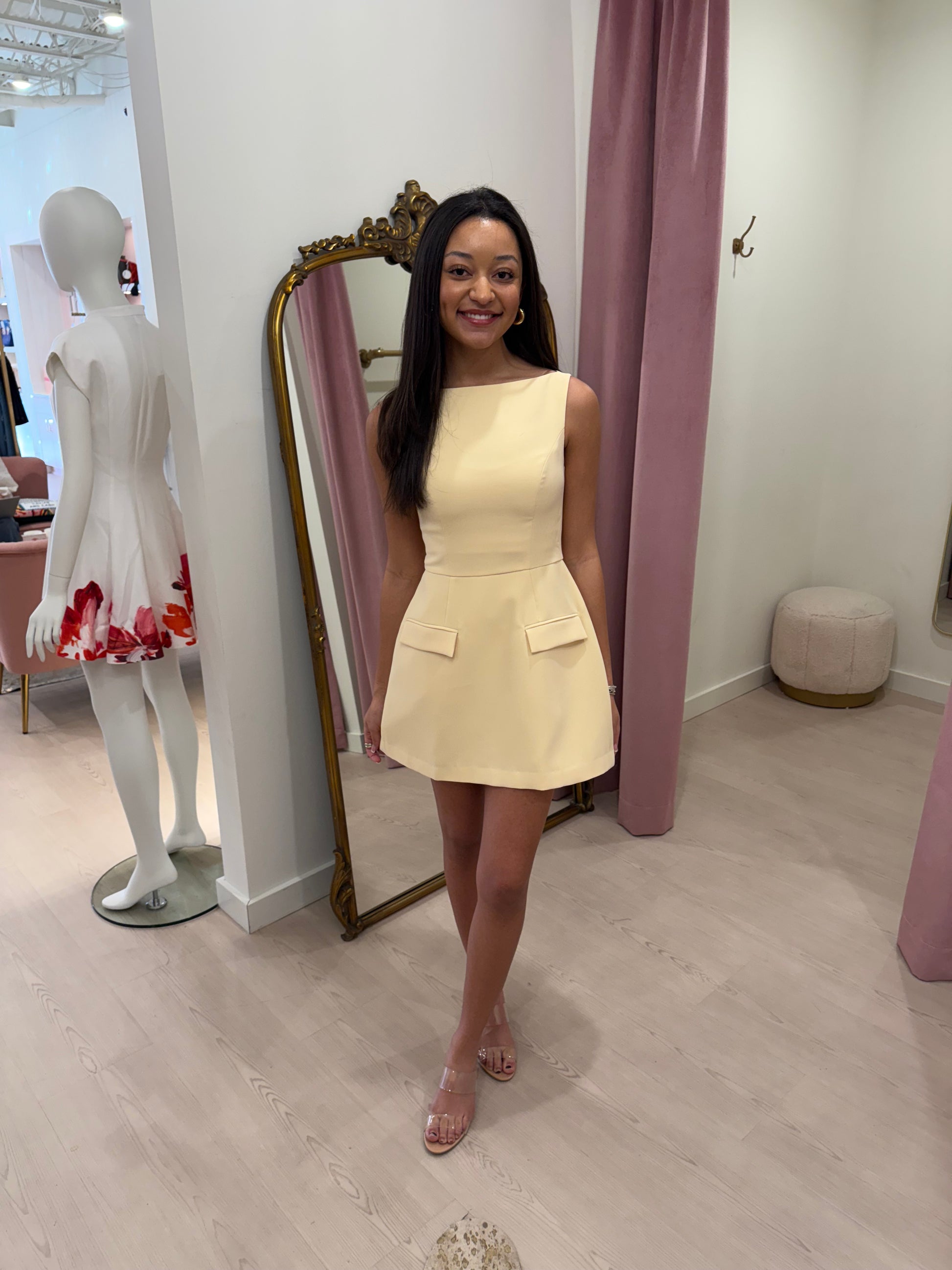 Amanda Uprichard Banco Dress Cornsilk Shop at the Mix Amanda Uprichard Banco Dress Cornsilk Shop at the Mix