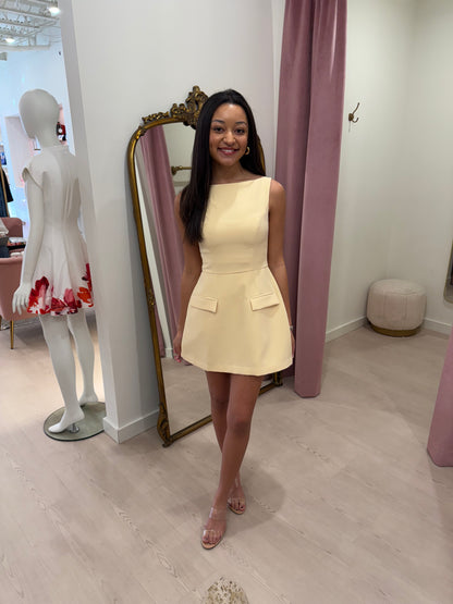 Amanda Uprichard Banco Dress Cornsilk