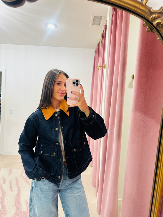 The Great. THE DENIM SWINGY JACKET