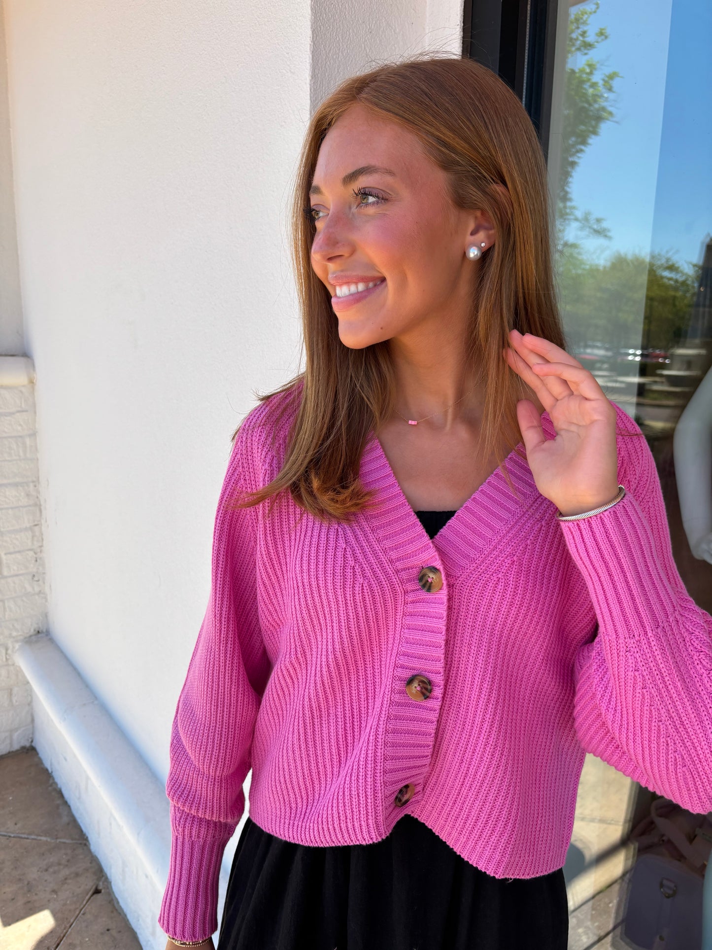 Autumn Cashmere Shaker Puff Cardigan