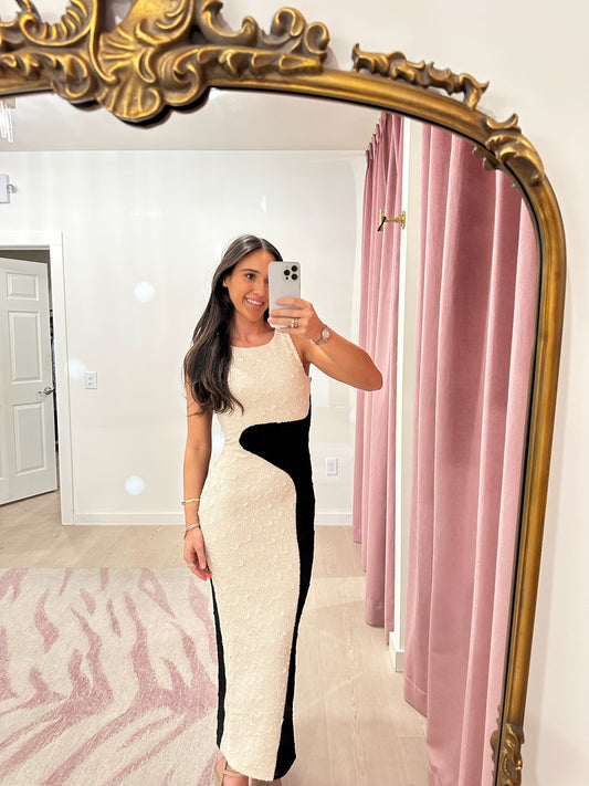 Elliatt Paloma Gown, Black/Ivory