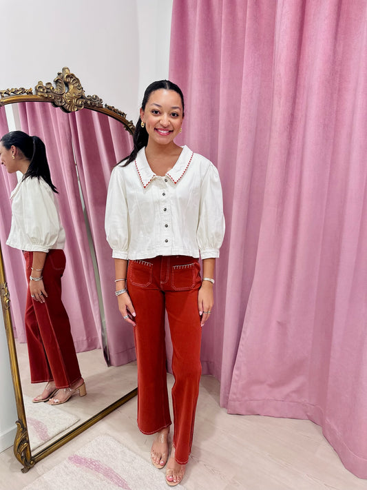 Seventy + Mochi Talia Top - Ecru