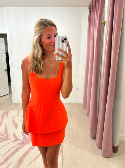 Amanda Uprichard Empire Dress - Mandarin