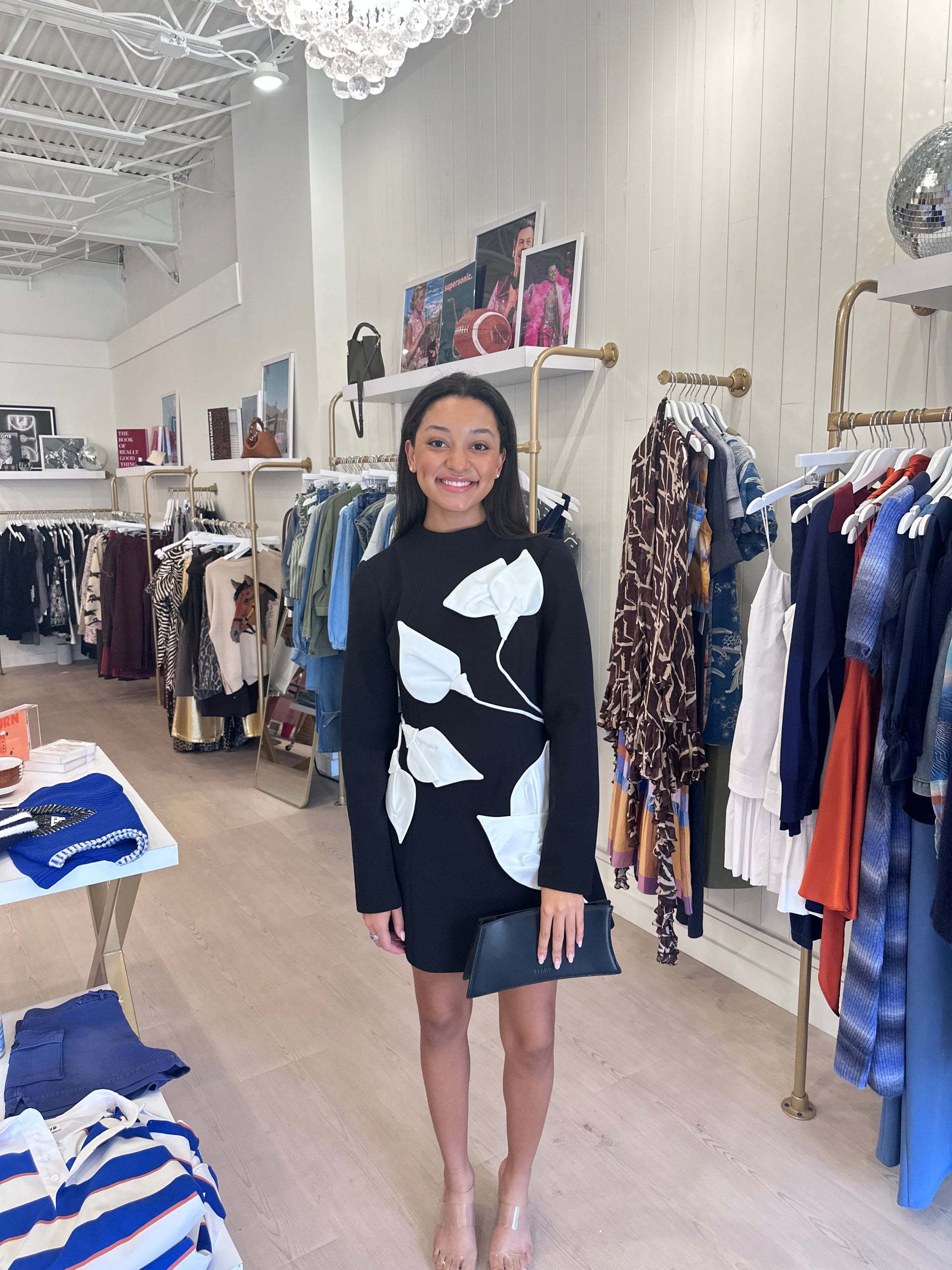 acler kadence long-sleeve floral appliqu dress Acler Kadence Long-Sleeve Mini Dress With Appliqu In Ivory - 20% Off