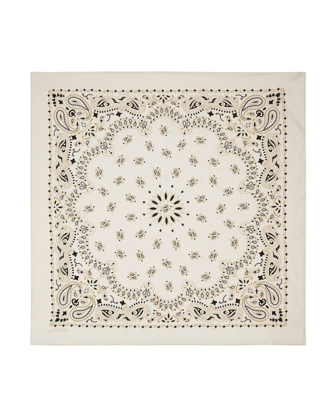THE GREAT Silk Bandana - Cream