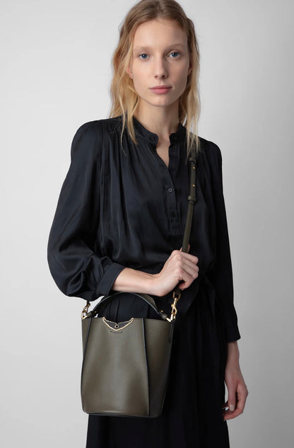 ZADIG & VOLTAIRE BORDERLINE BUCKET BAG - RECORD