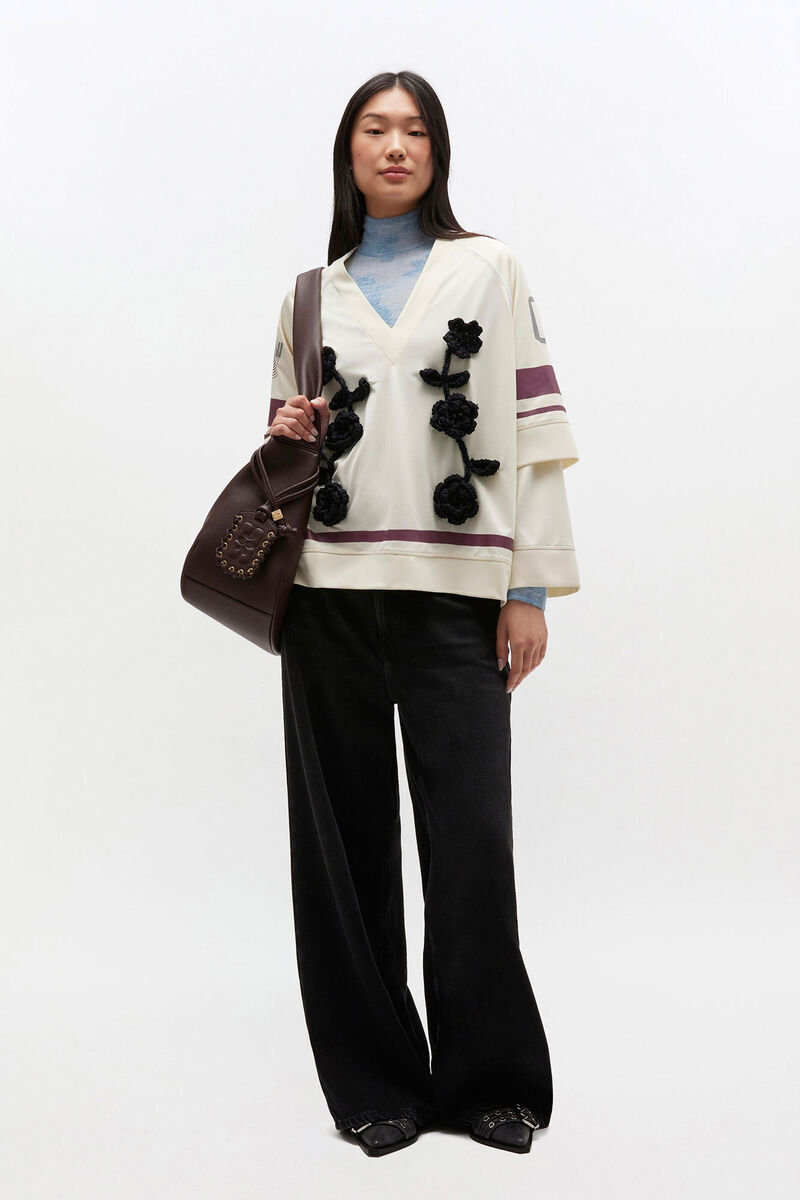 Ganni Black Washed Baggy Jeans