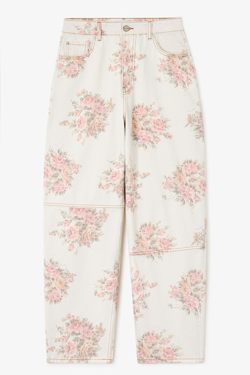 Ganni Floral Printed Stary Jeans