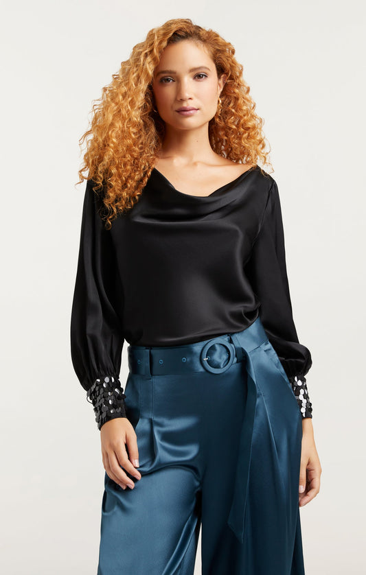 Cinq a Sept Sequin Cuff Taylee Top