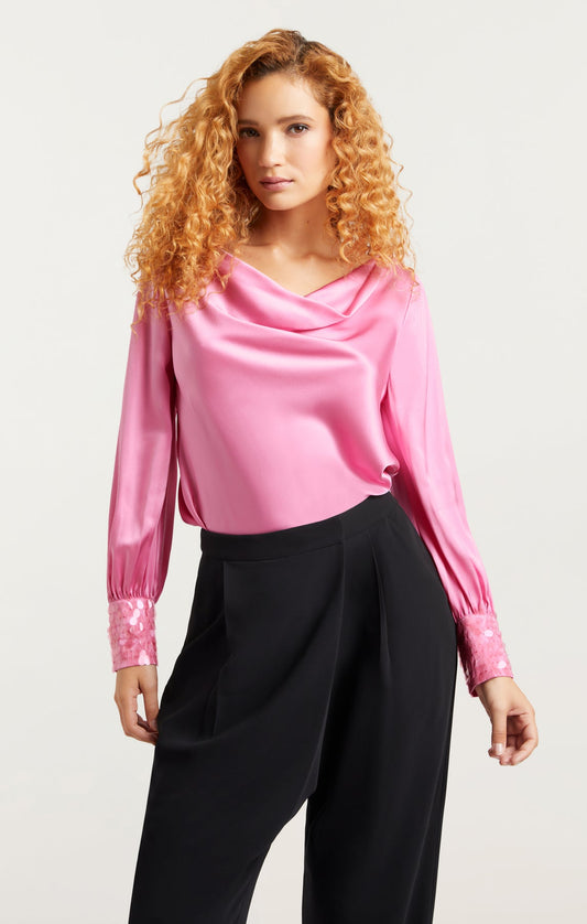 Cinq a Sept Sequin Cuff Taylee Top - Primrose
