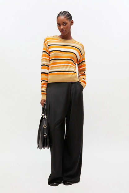 Ganni Striped Cashmere Sweater