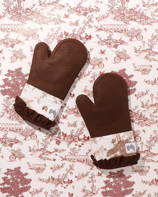 Friend of Mine Oven Mitts - Brown
