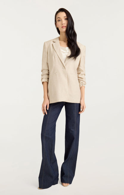 CINQ a Sept Linen Kylie Blazer - Khaki