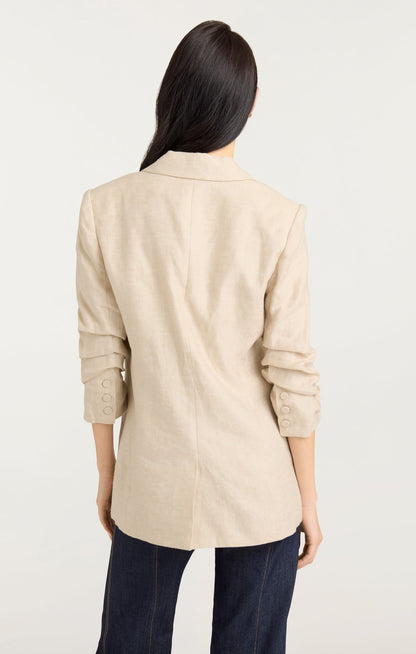 CINQ a Sept Linen Kylie Blazer - Khaki