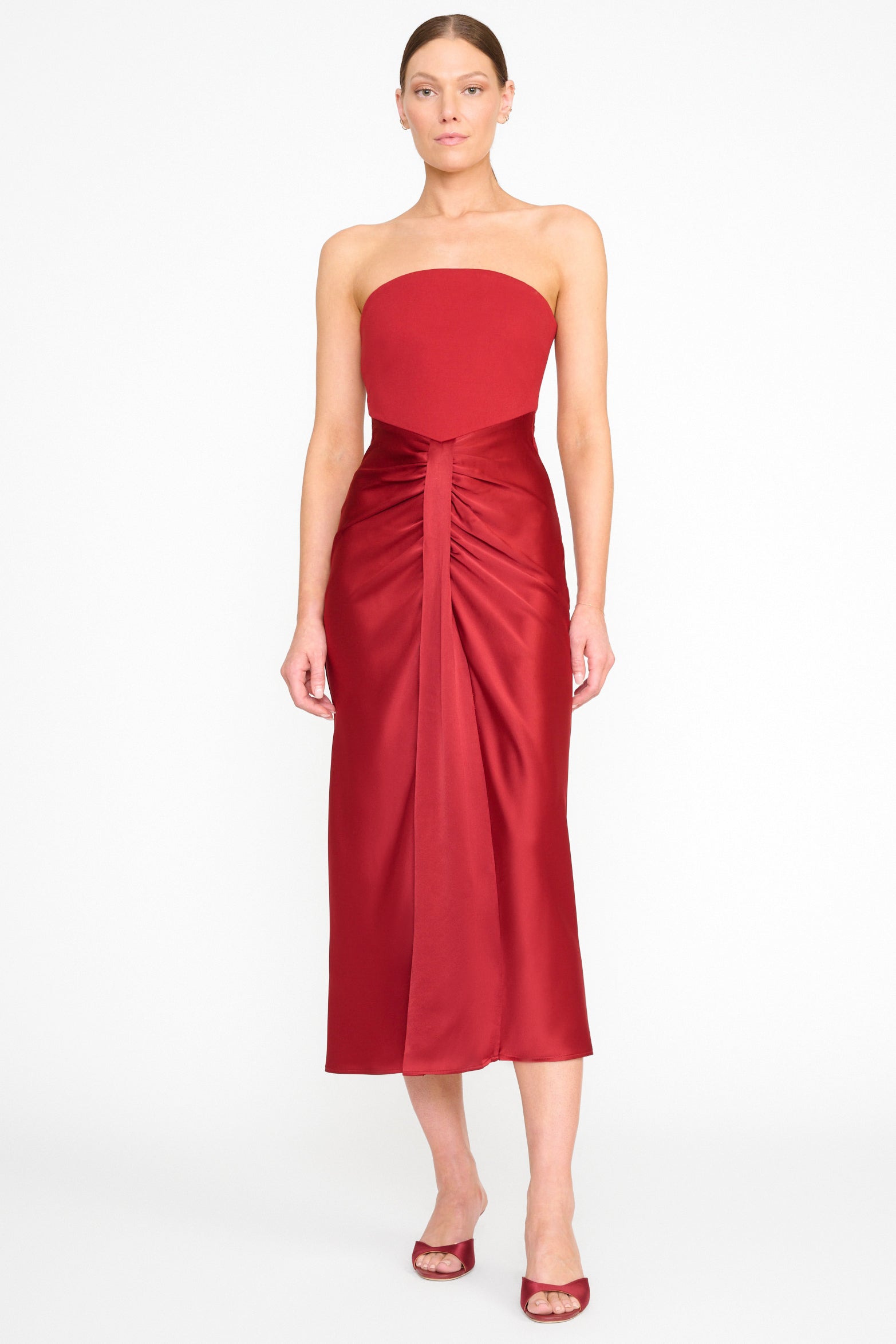 Staud Midi Wayfaring Dress - Rouge Shop at the Mix Staud Midi Wayfaring Dress - Rouge Shop at the Mix
