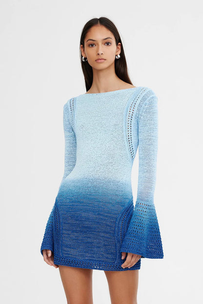 Significant Other Orly Long Sleeve Dress - Indigo Fade
