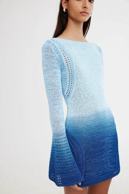 Significant Other Orly Long Sleeve Dress - Indigo Fade